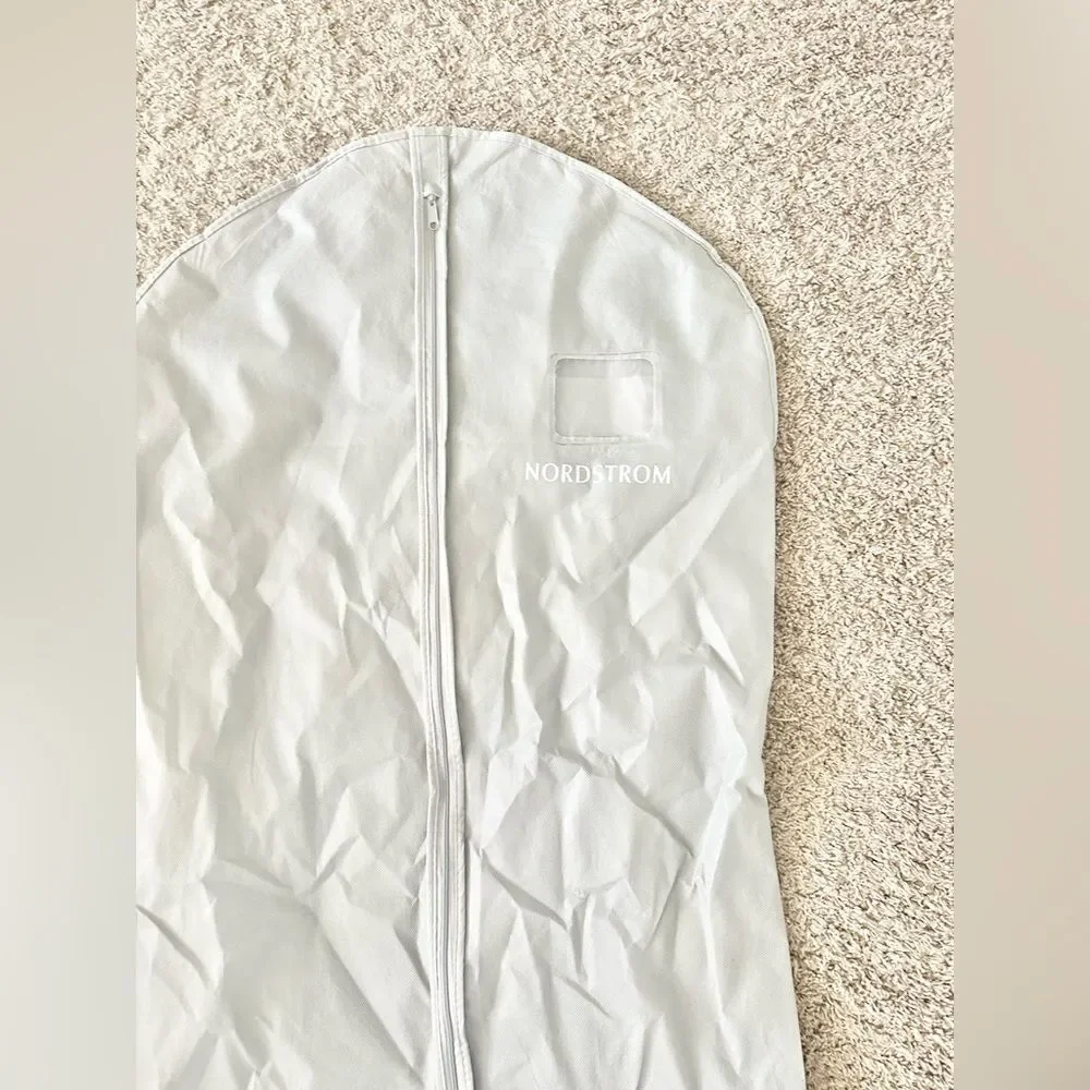 Nordstrom’s light gray garment bag